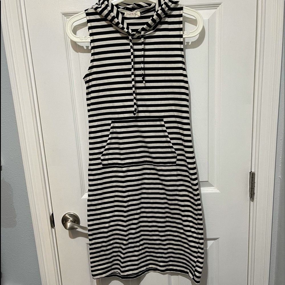 Hoodie Stripped Dress